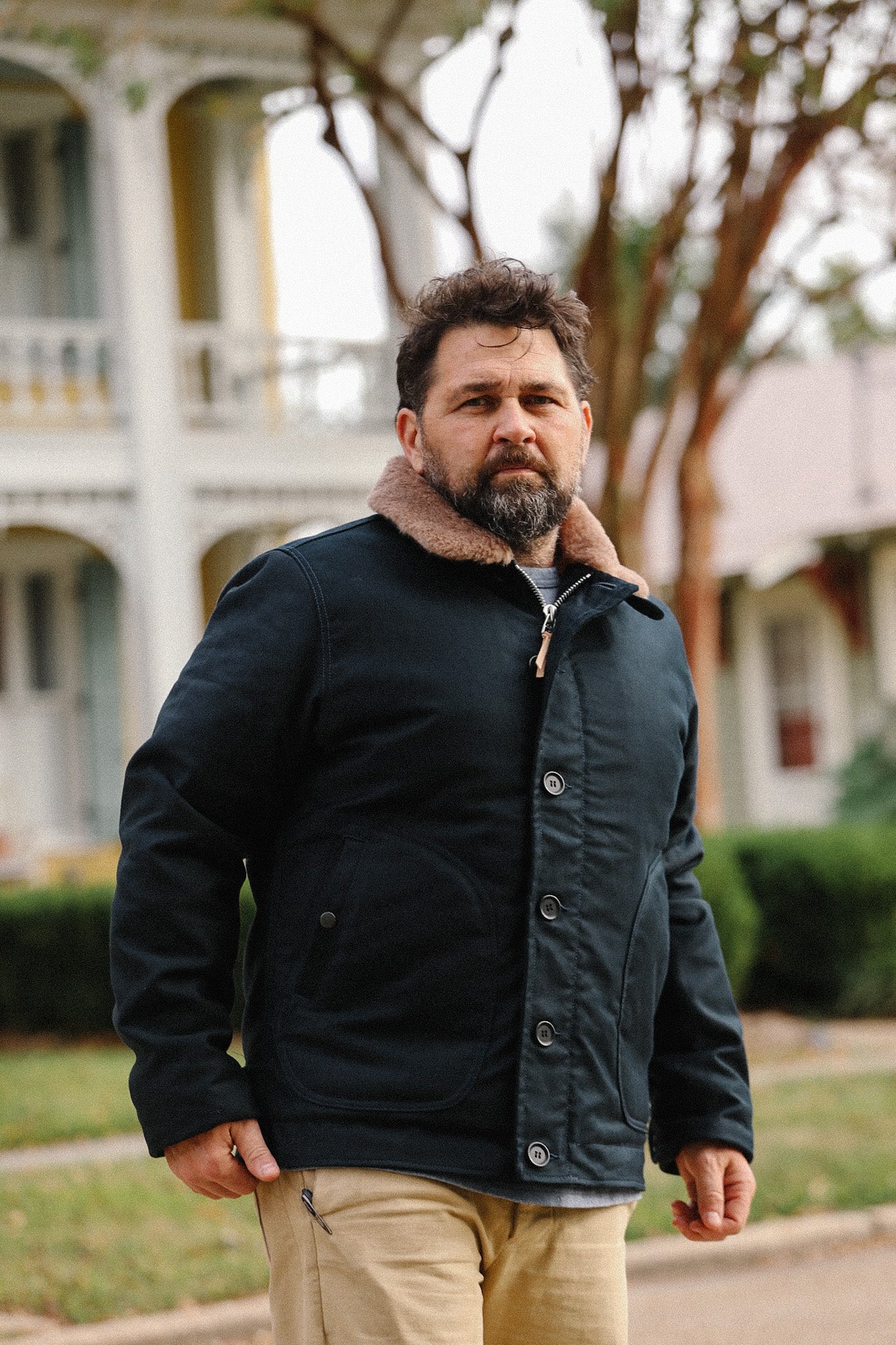 IHM-35-NAVY N1 Deck Jacket - Navy Whipcord