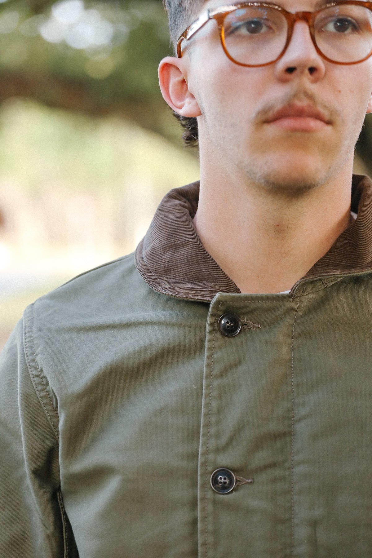 IHM-53-ODG 12oz Whipcord Lightweight N1 Deck Jacket - Olive Drab Green