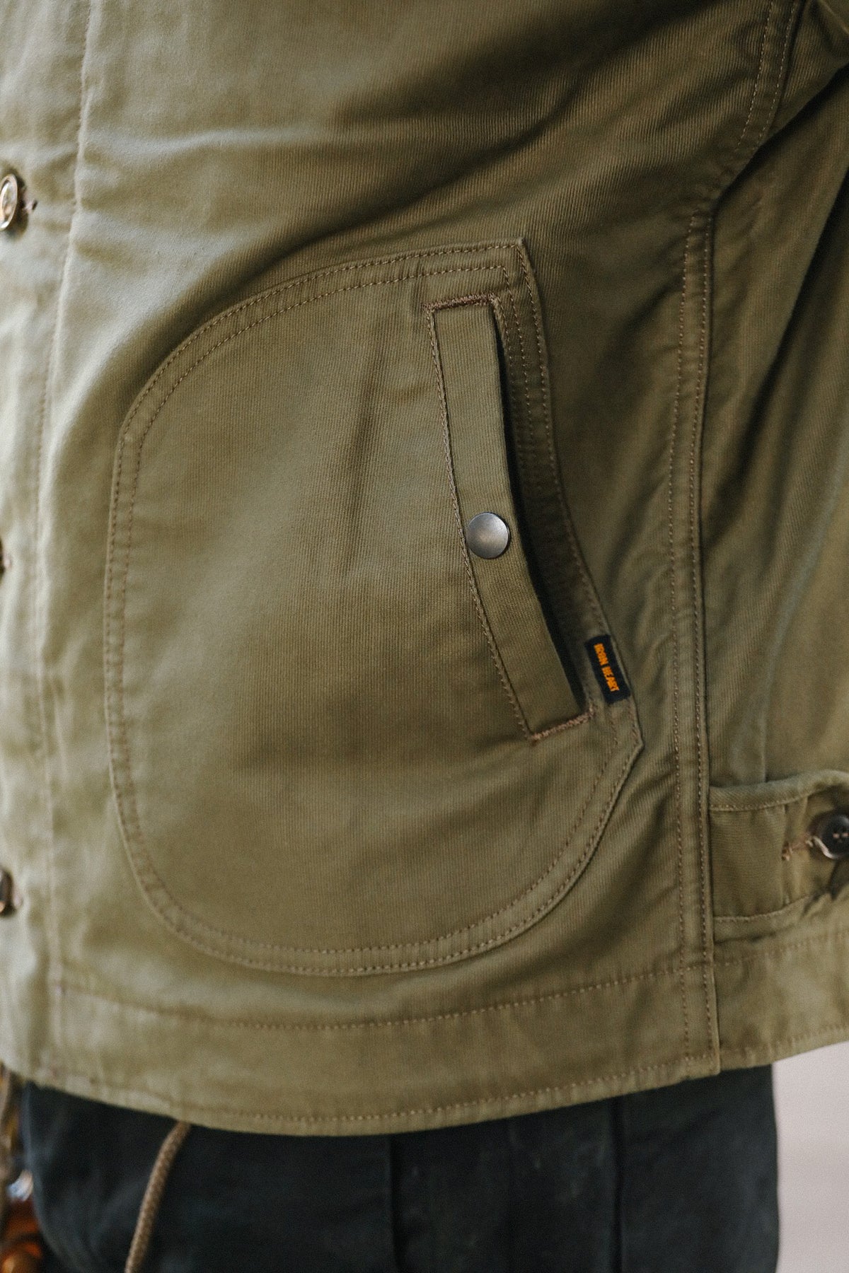 IHM-53-ODG 12oz Whipcord Lightweight N1 Deck Jacket - Olive Drab Green