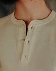 FN-THLH-003 HENLEY NECK THERMAL- Ivory