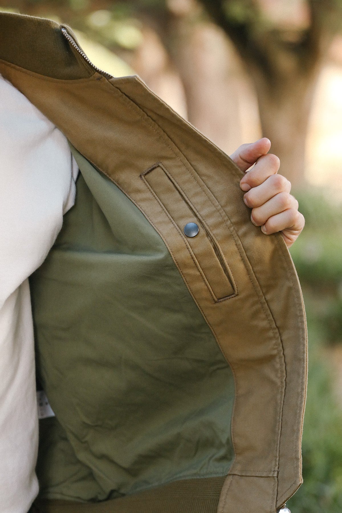 IHM-52-KHA Iron Heart 12oz Whipcord Tanker Jacket - Khaki