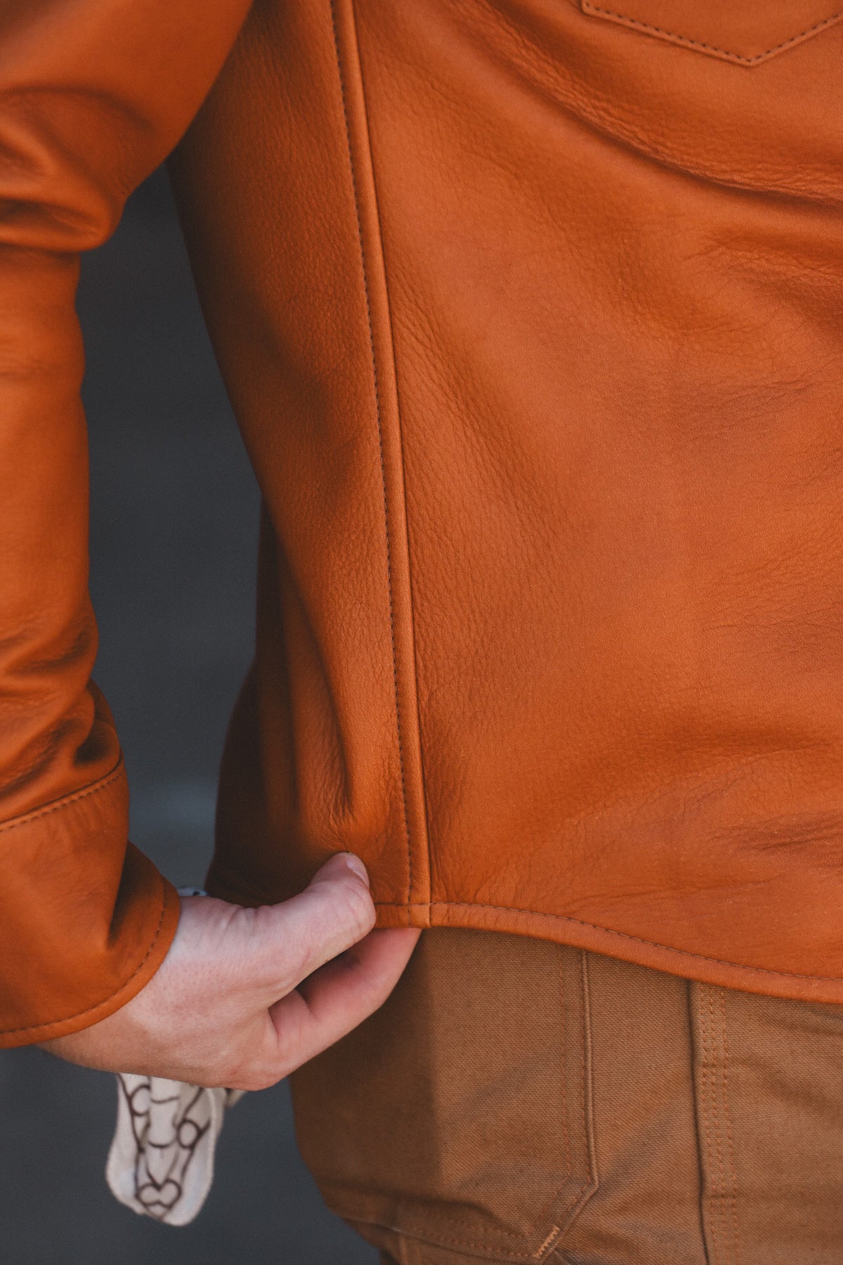 Y'2 SS-13 Steer Oil Western Shirt- Camel
