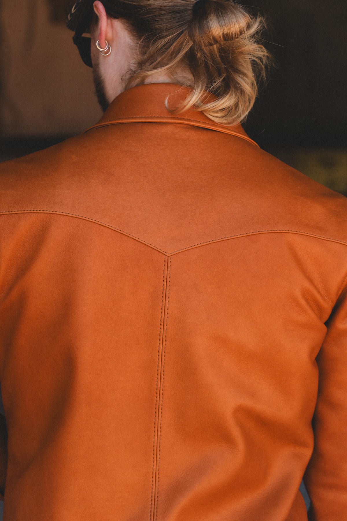 Y'2 SS-13 Steer Oil Western Shirt- Camel