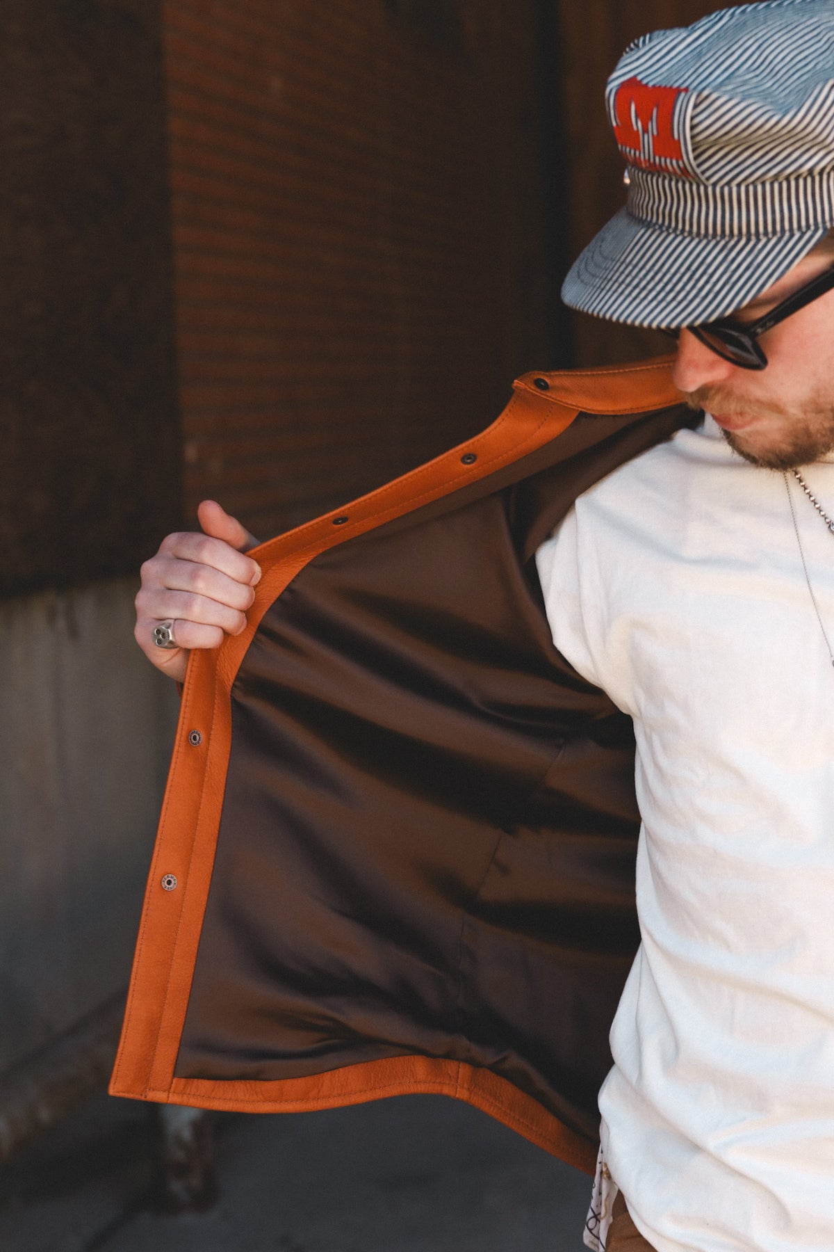 Y'2 SS-13 Steer Oil Western Shirt- Camel