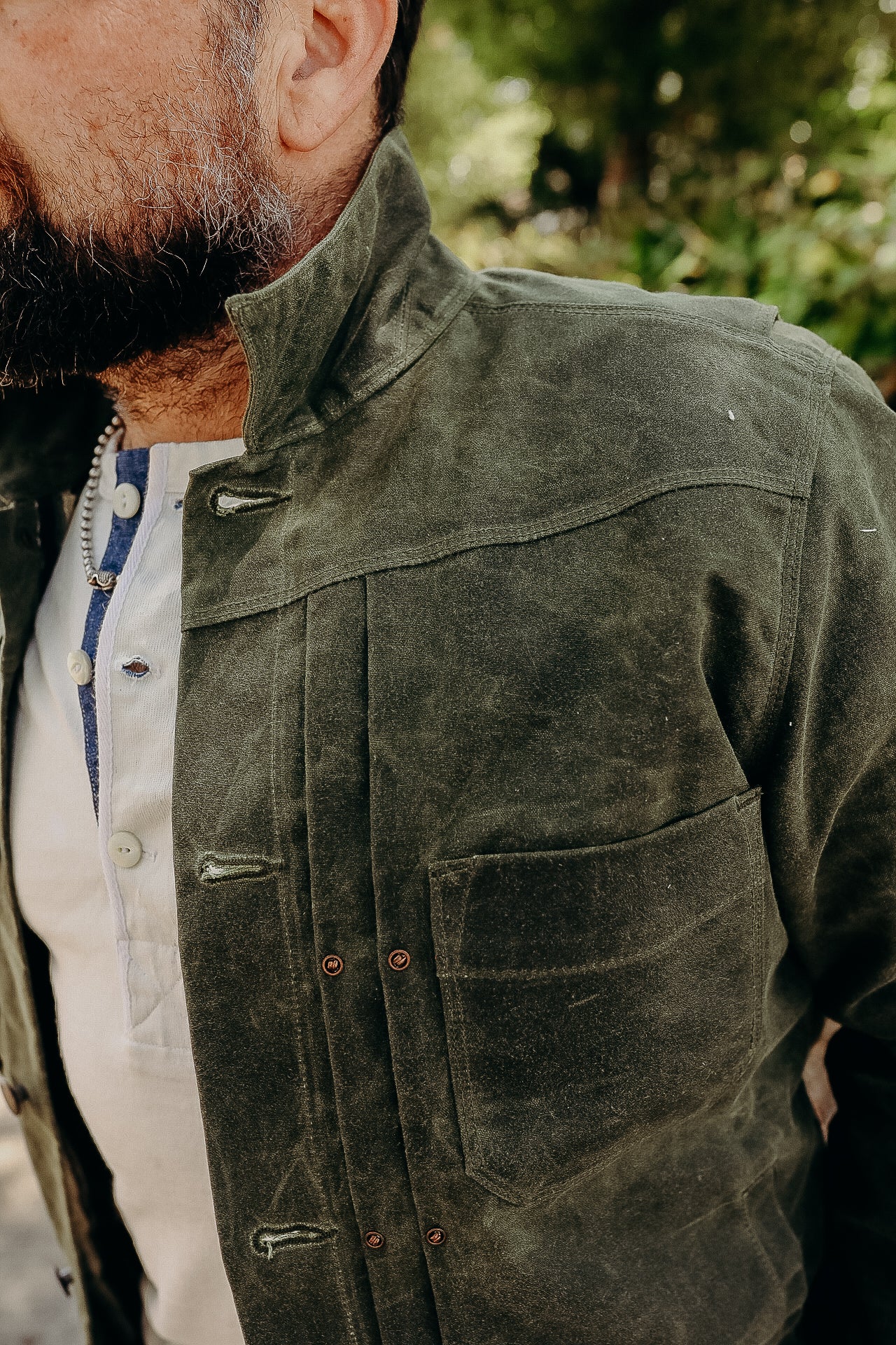 RJ-1 Riders Jacket - Waxed Canvas Olive for ISP