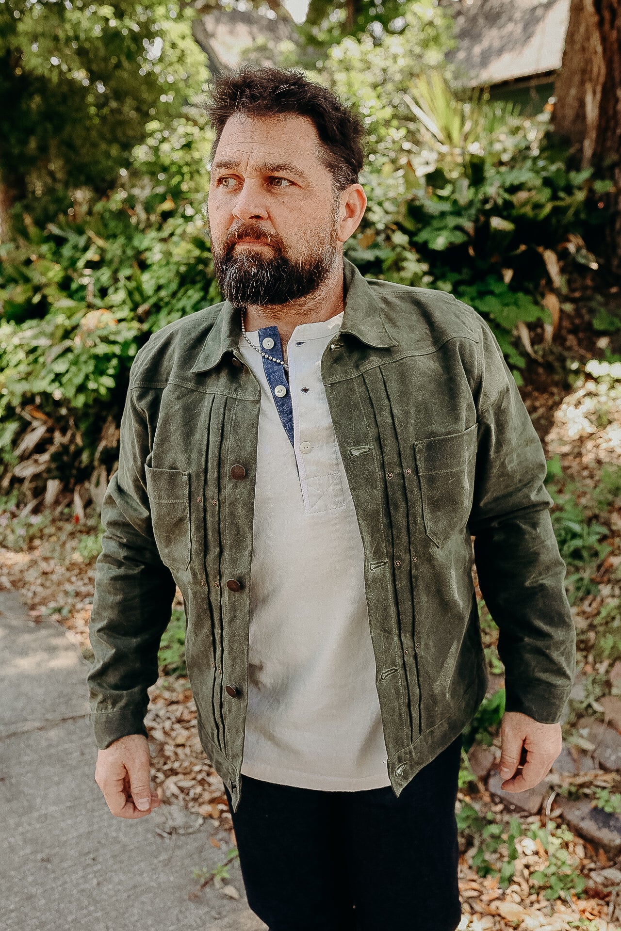 RJ-1 Riders Jacket - Waxed Canvas Olive for ISP
