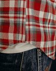 Ultra Heavy Flannel Crazy Check Western Shirt - Red