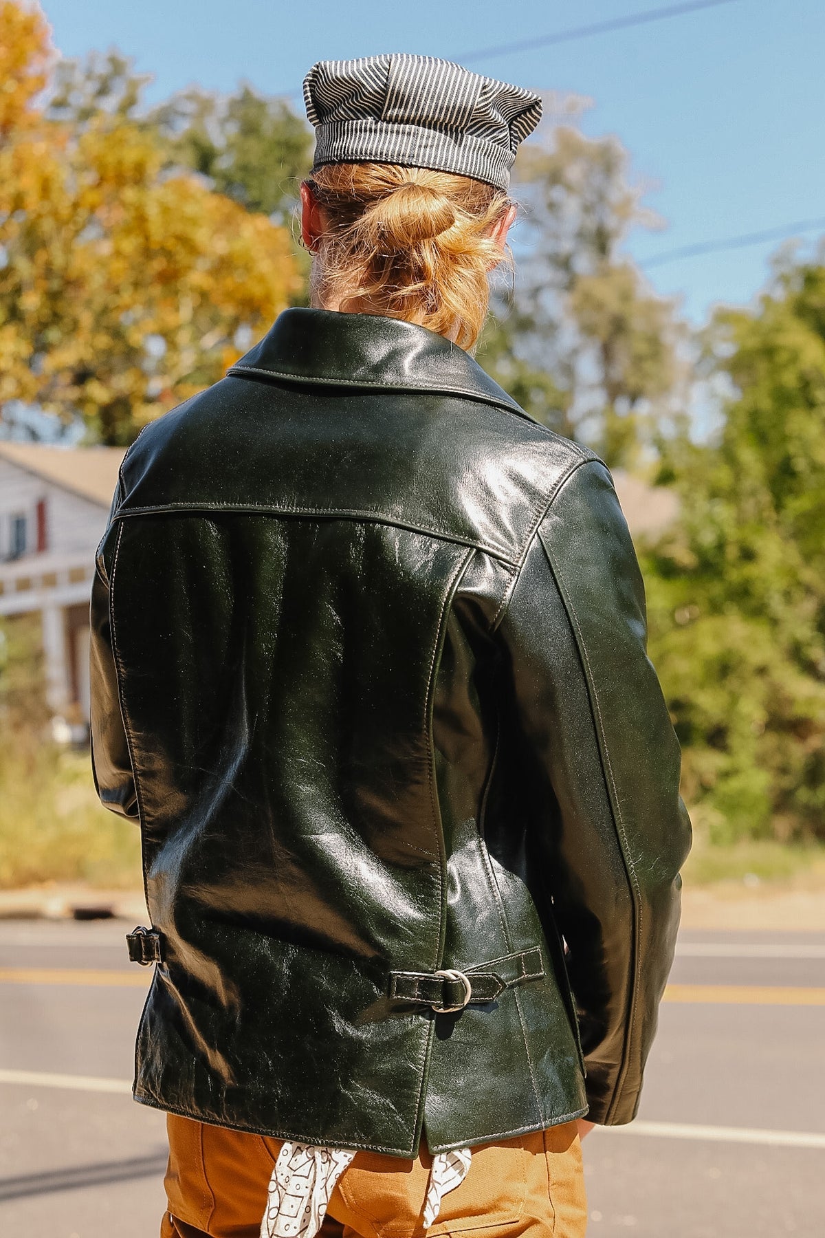Y'2 Y2-11 Oil Wax Horsehide Archaeologist Jacket- Olive Green