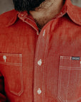 10oz Organic Chambray Work Shirt - Red