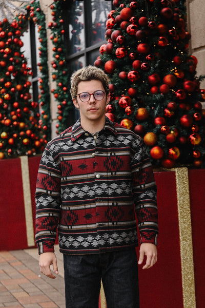 SC15827- Native American Jacquard Wool/Cotton Padded Work Jacket