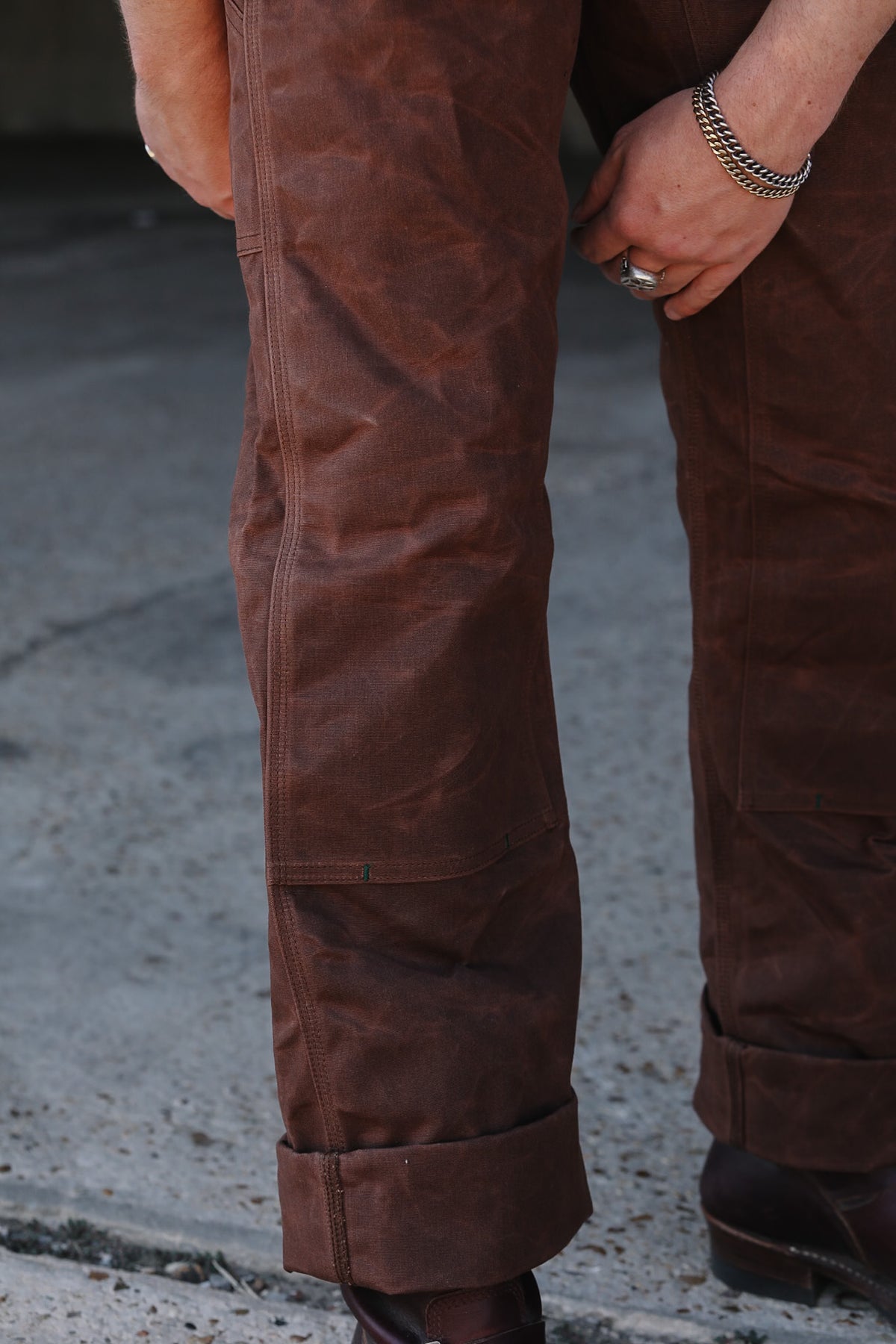 Indigofera Wendell Pants- Coated Canvas Brown