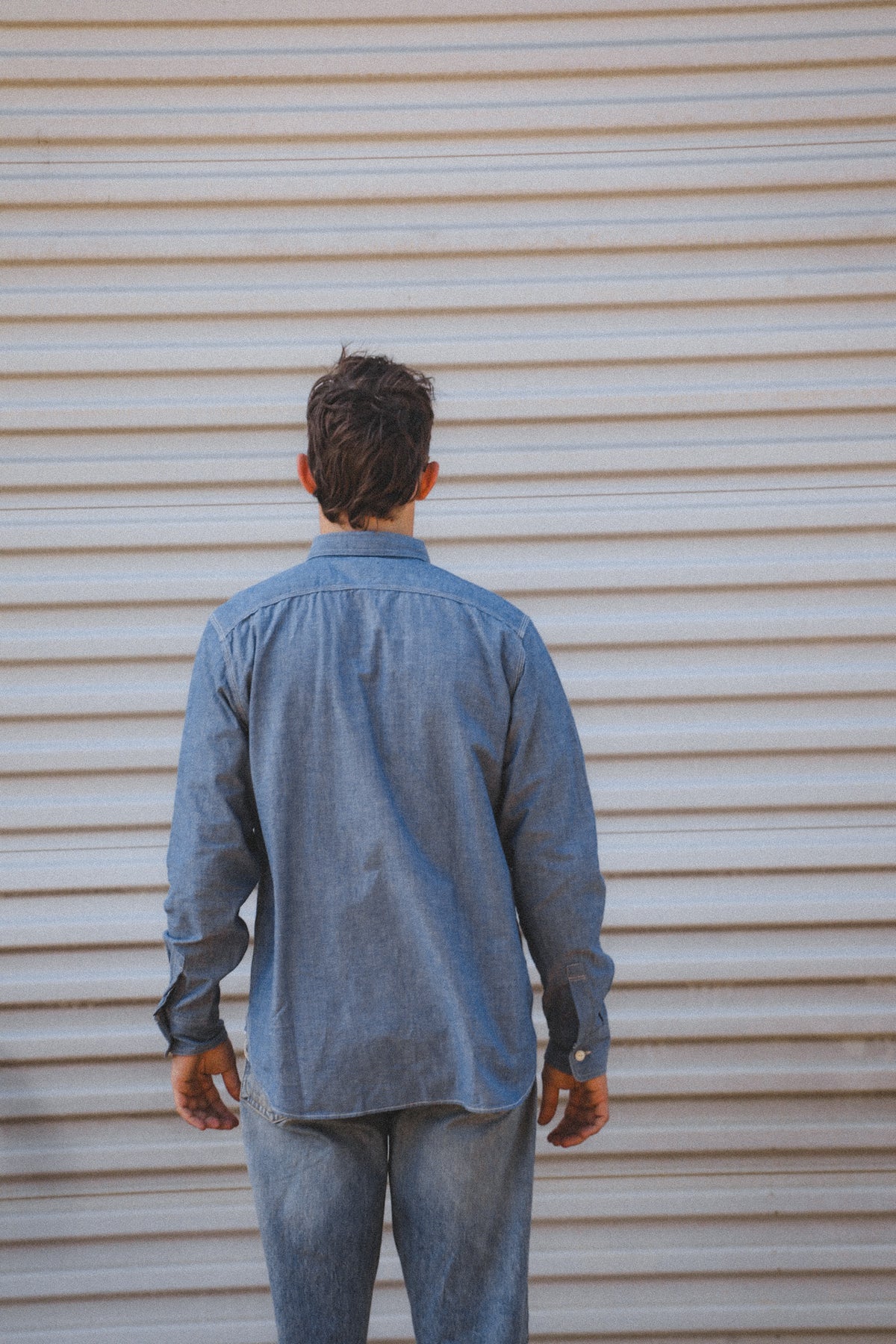 F3494 FOB Factory Chambray Work Shirt- Indigo