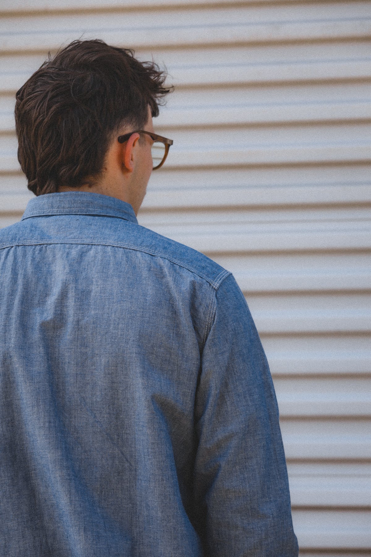 F3494 FOB Factory Chambray Work Shirt- Indigo