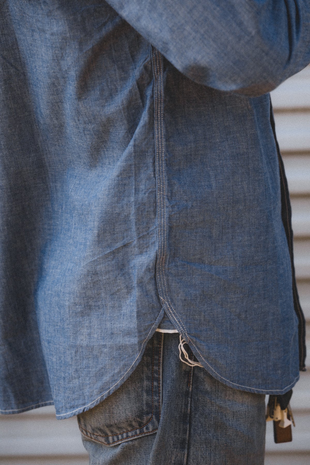 F3494 FOB Factory Chambray Work Shirt- Indigo