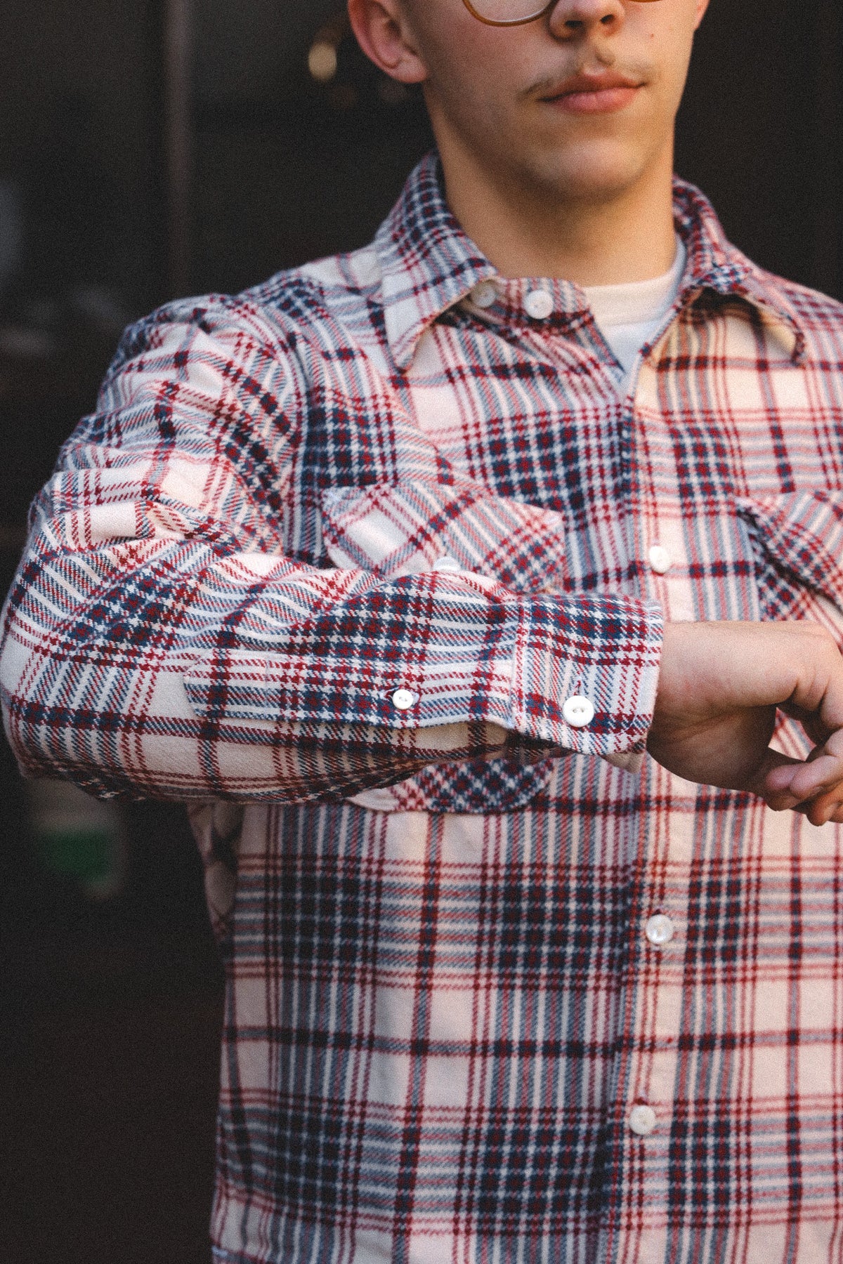 Freenote Cloth Wells Alpine White Plaid