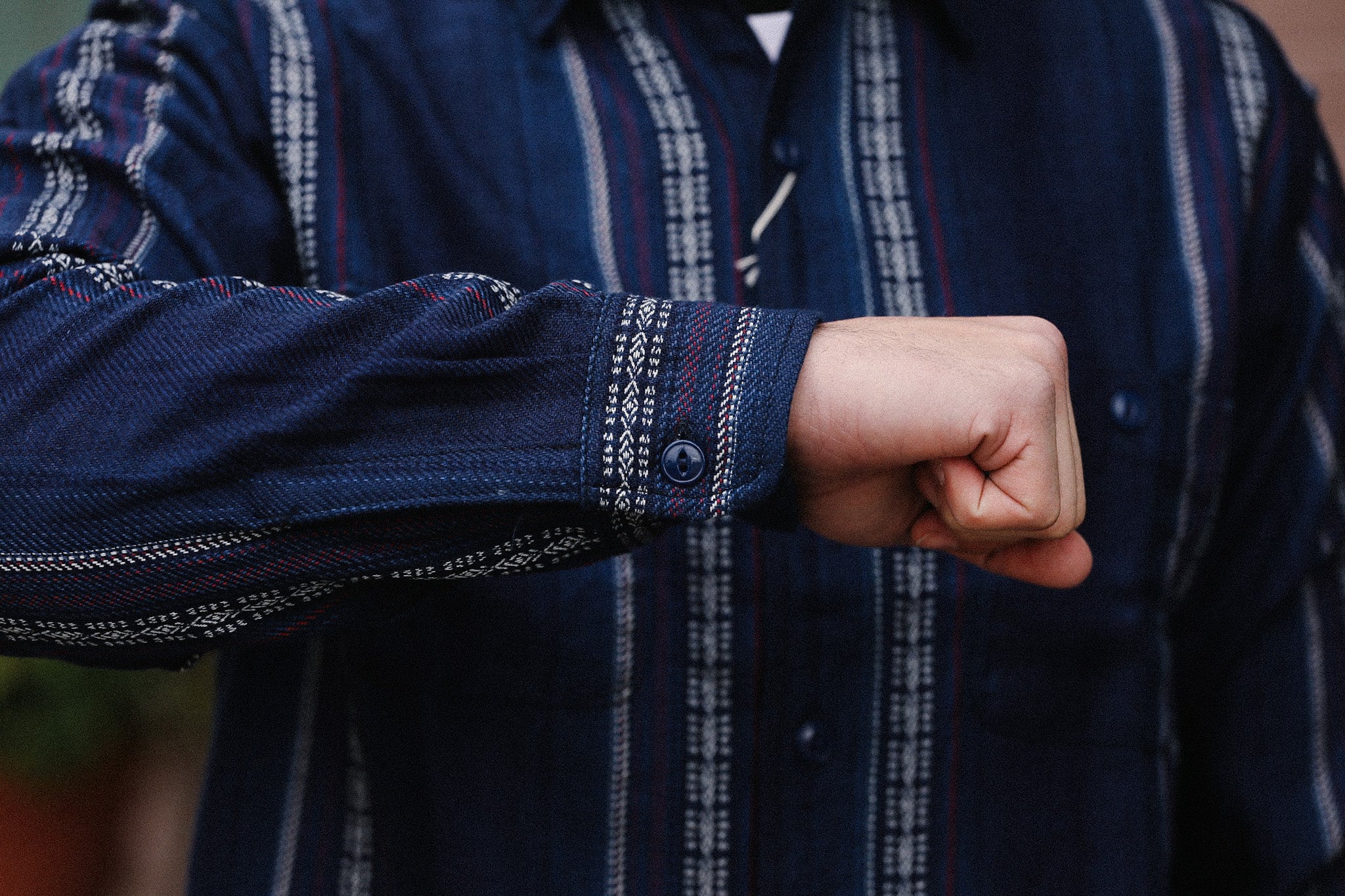 SC29579 Native American Indigo Dobby Work Shirt- Navy – Iron Shop
