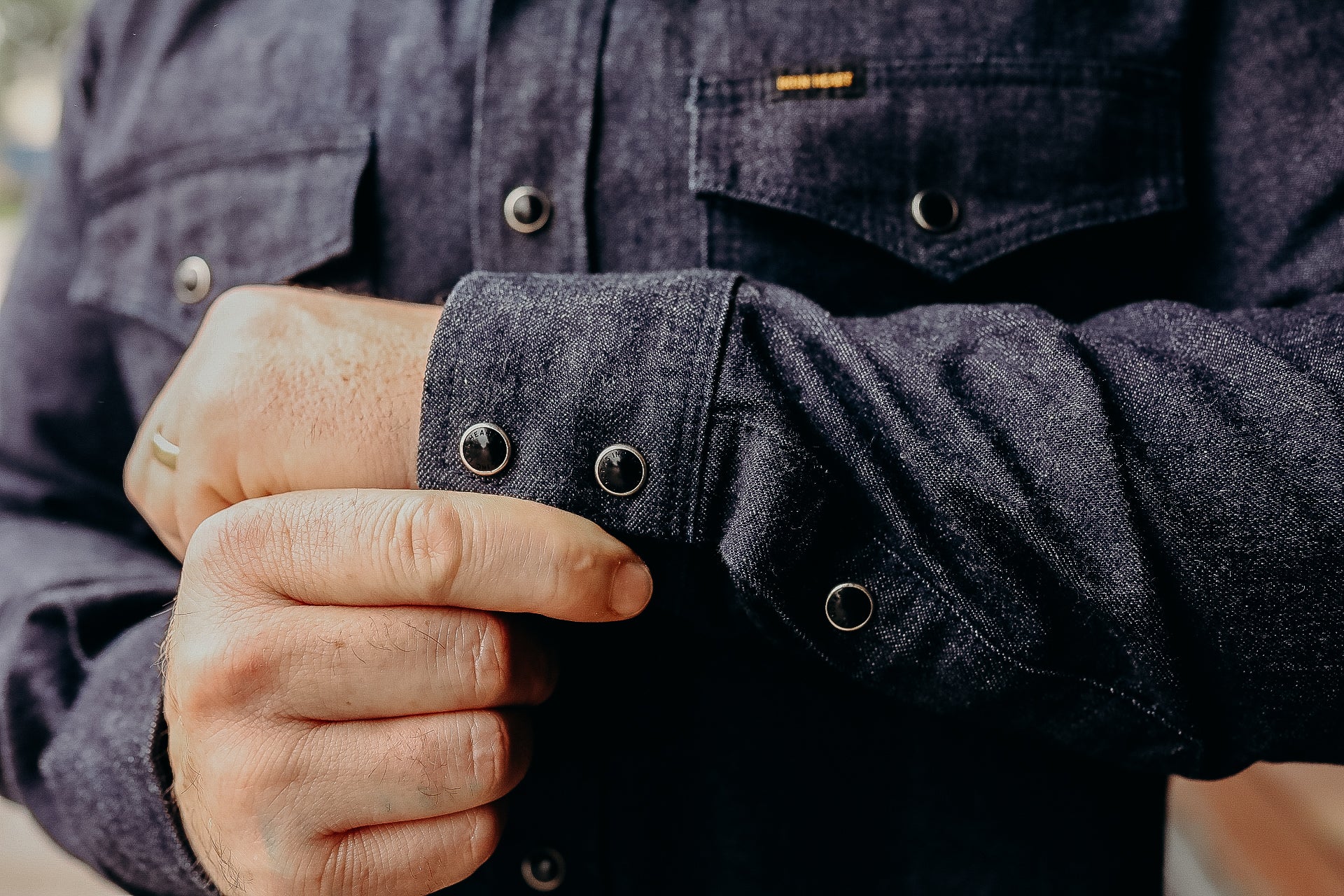 10oz Selvedge Denim Western Shirt - Indigo IHSH-350-IND