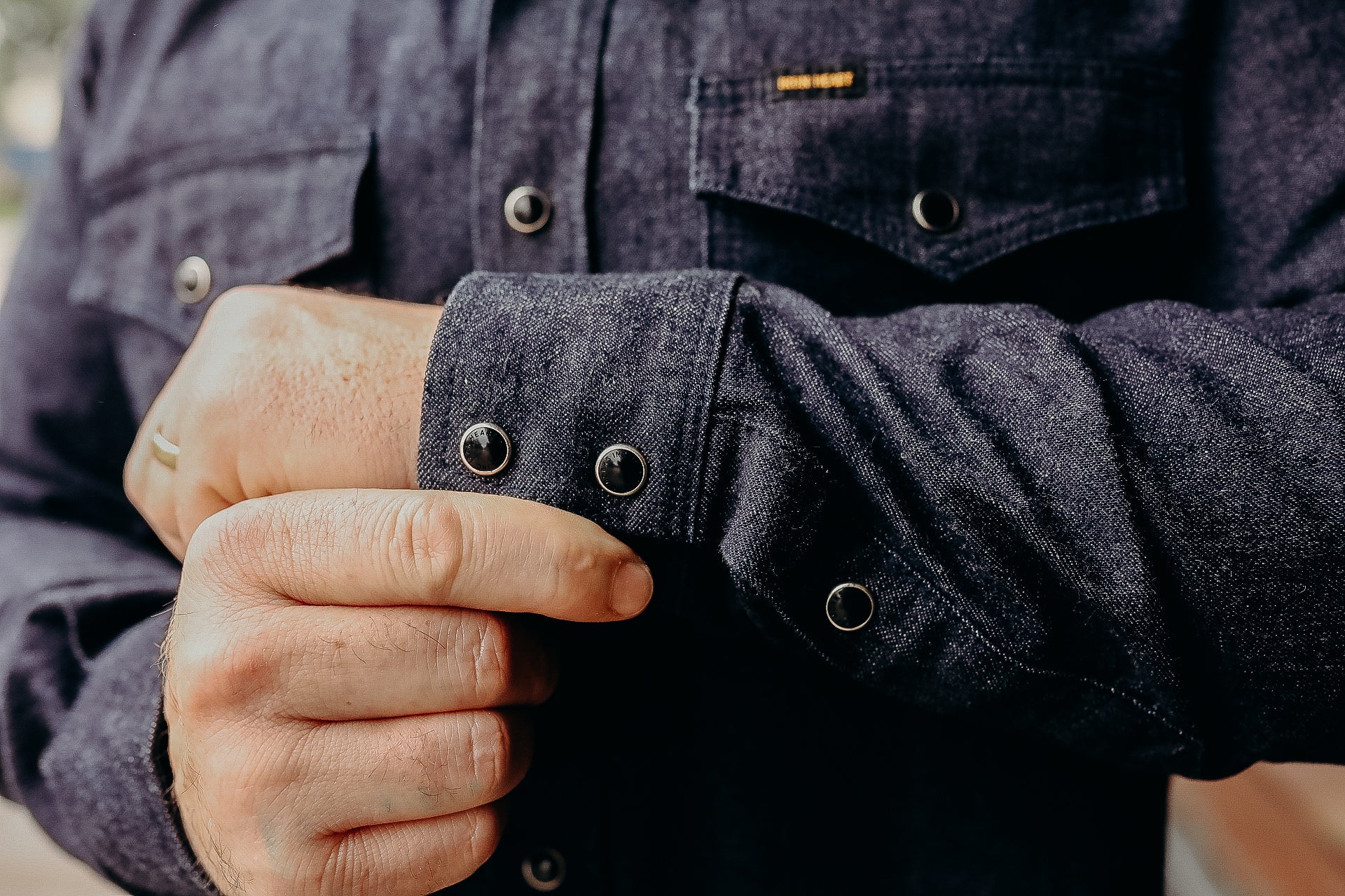 10oz Selvedge Denim Western Shirt - Indigo