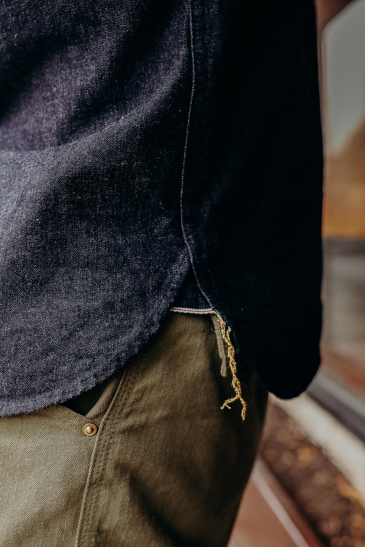 10oz Selvedge Denim Western Shirt - Indigo