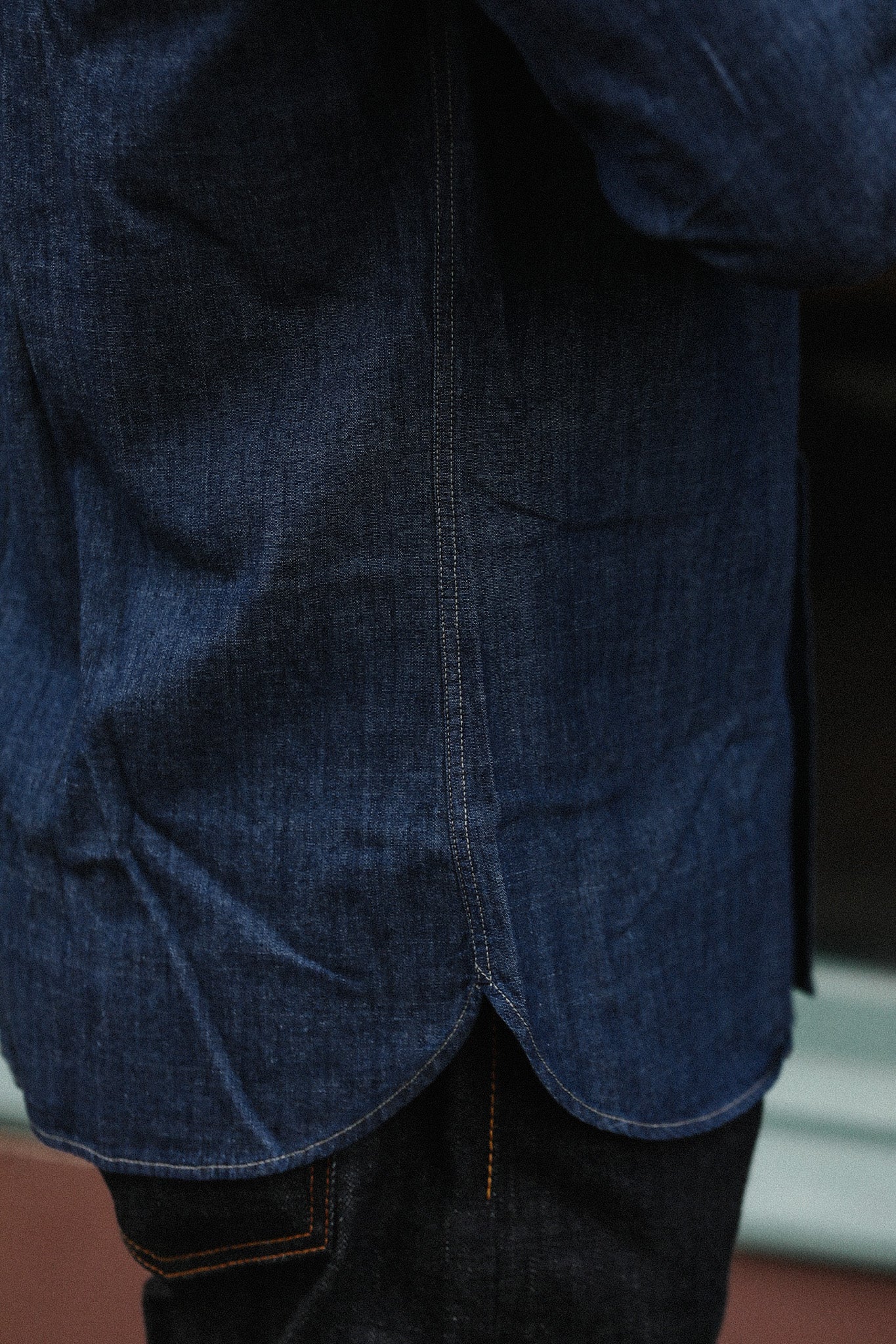 Sideras Shirt- Indigo Chambray