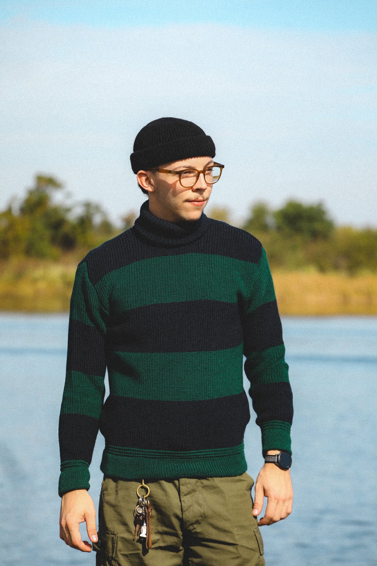 Heimat Textil Signal Roll Neck- Tannen Gruen/ Ink