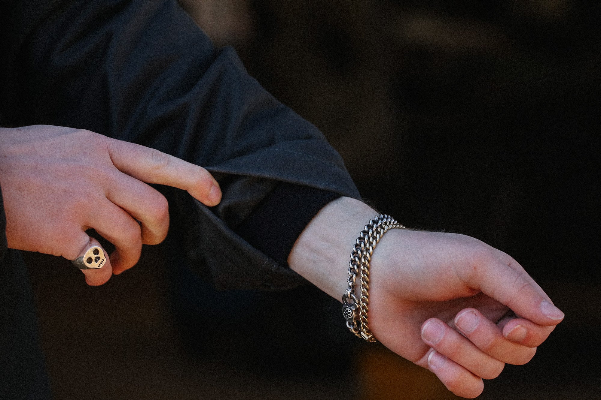 IHM-37-BLK Oiled Whipcord N1 Deck Jacket - Black