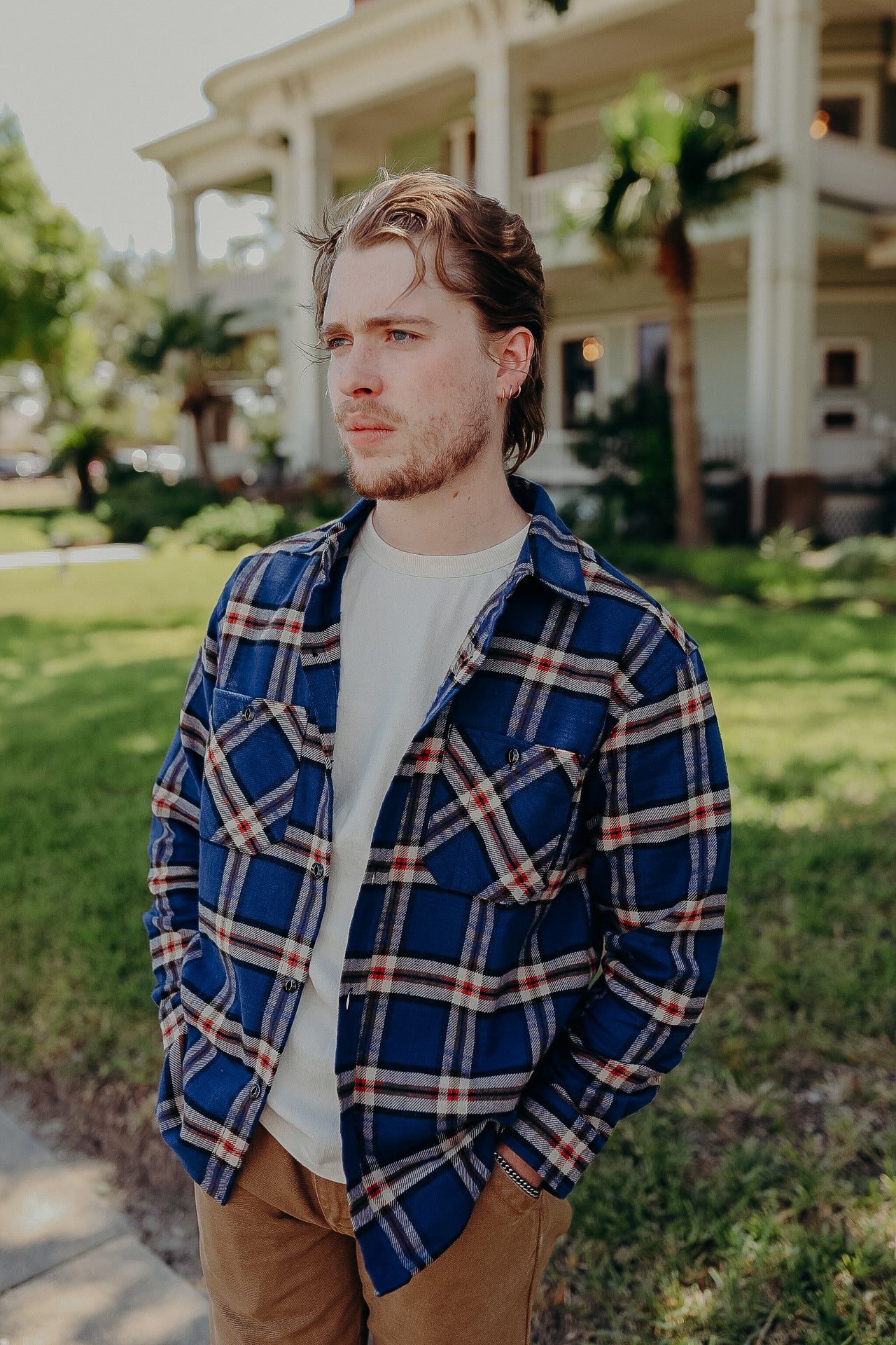 Flannel Work Shirt- Navy Slub – Iron Shop Provisions