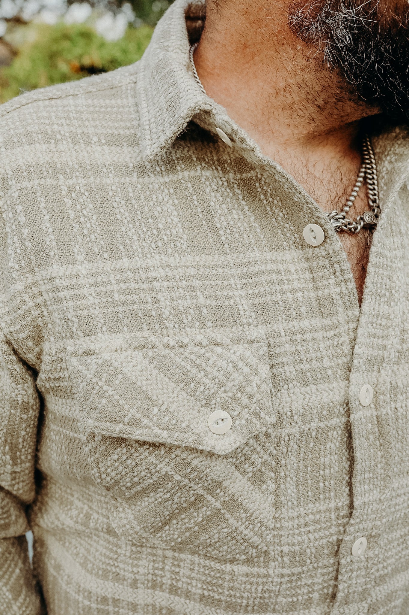 Crosscut Flannel -Alabaster Jacquard