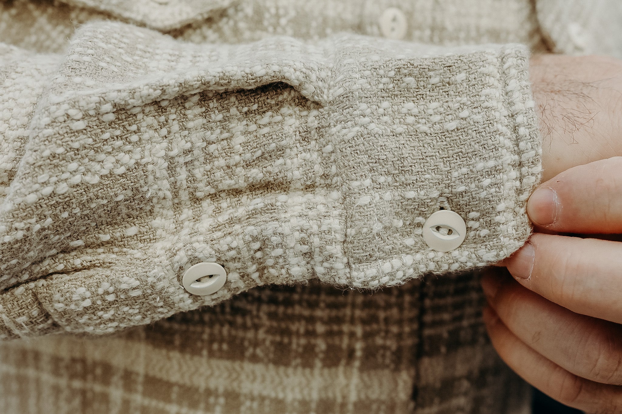 Crosscut Flannel -Alabaster Jacquard