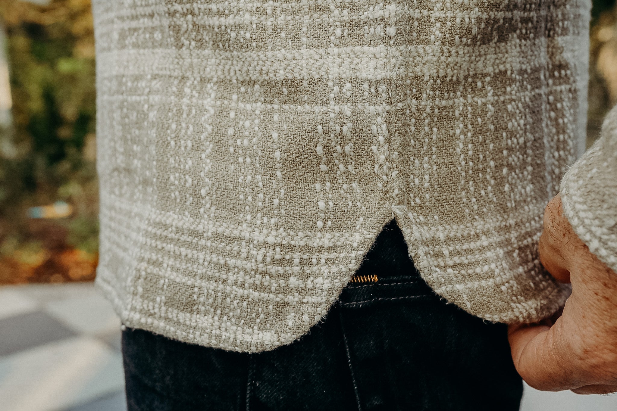 Crosscut Flannel -Alabaster Jacquard