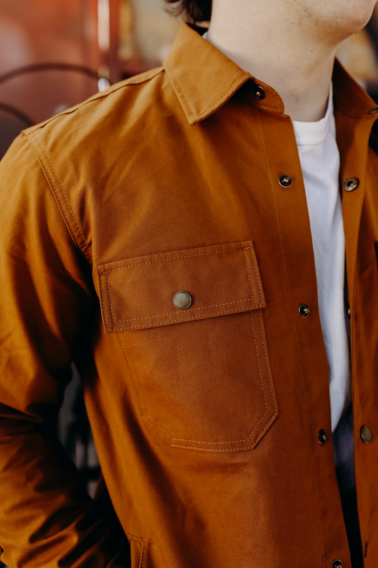Patrol Shirt- Gold Dry Wax Canvas