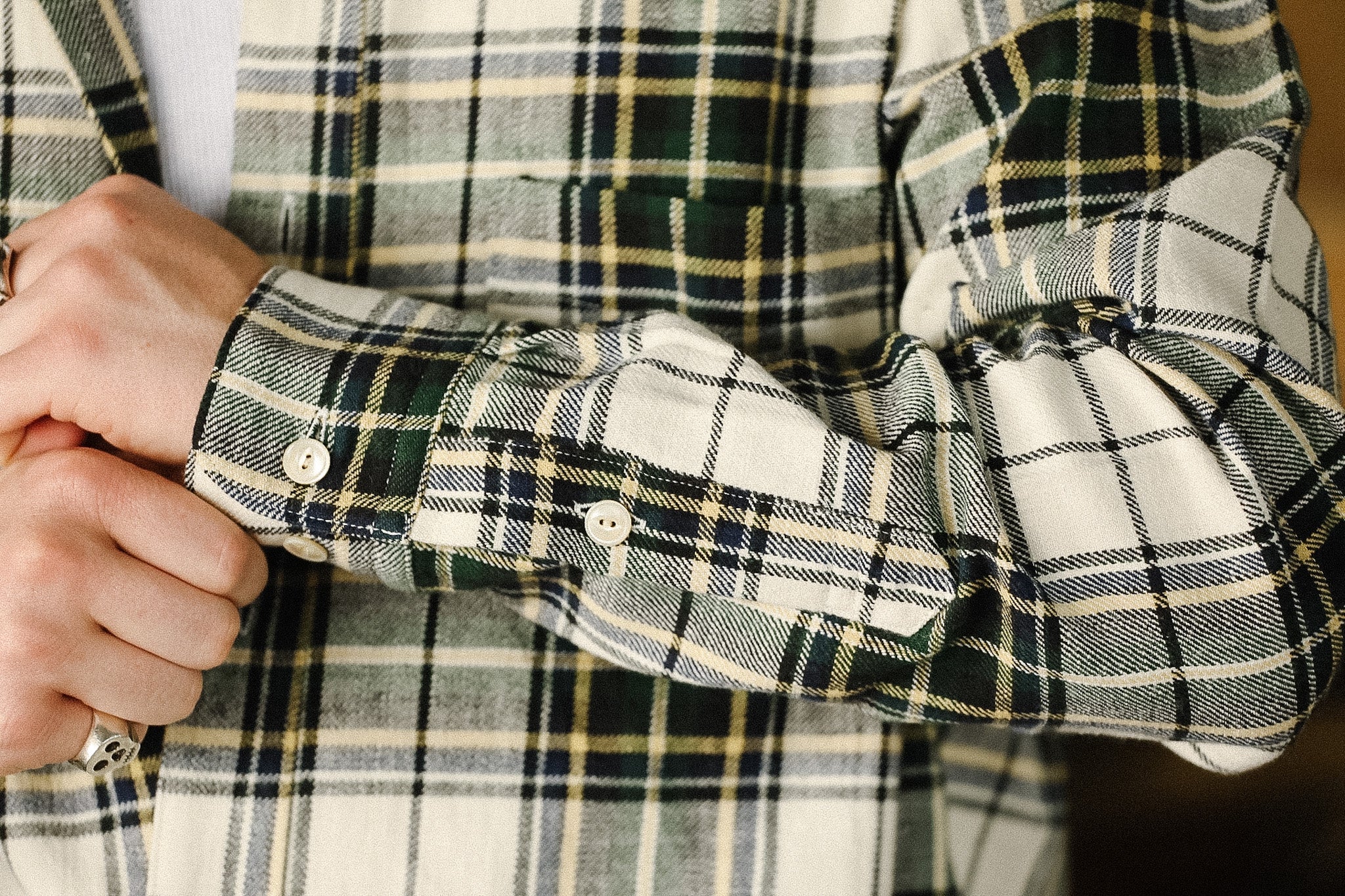 ANM Oxford Shirt -Green/Cream Flannel – Iron Shop Provisions