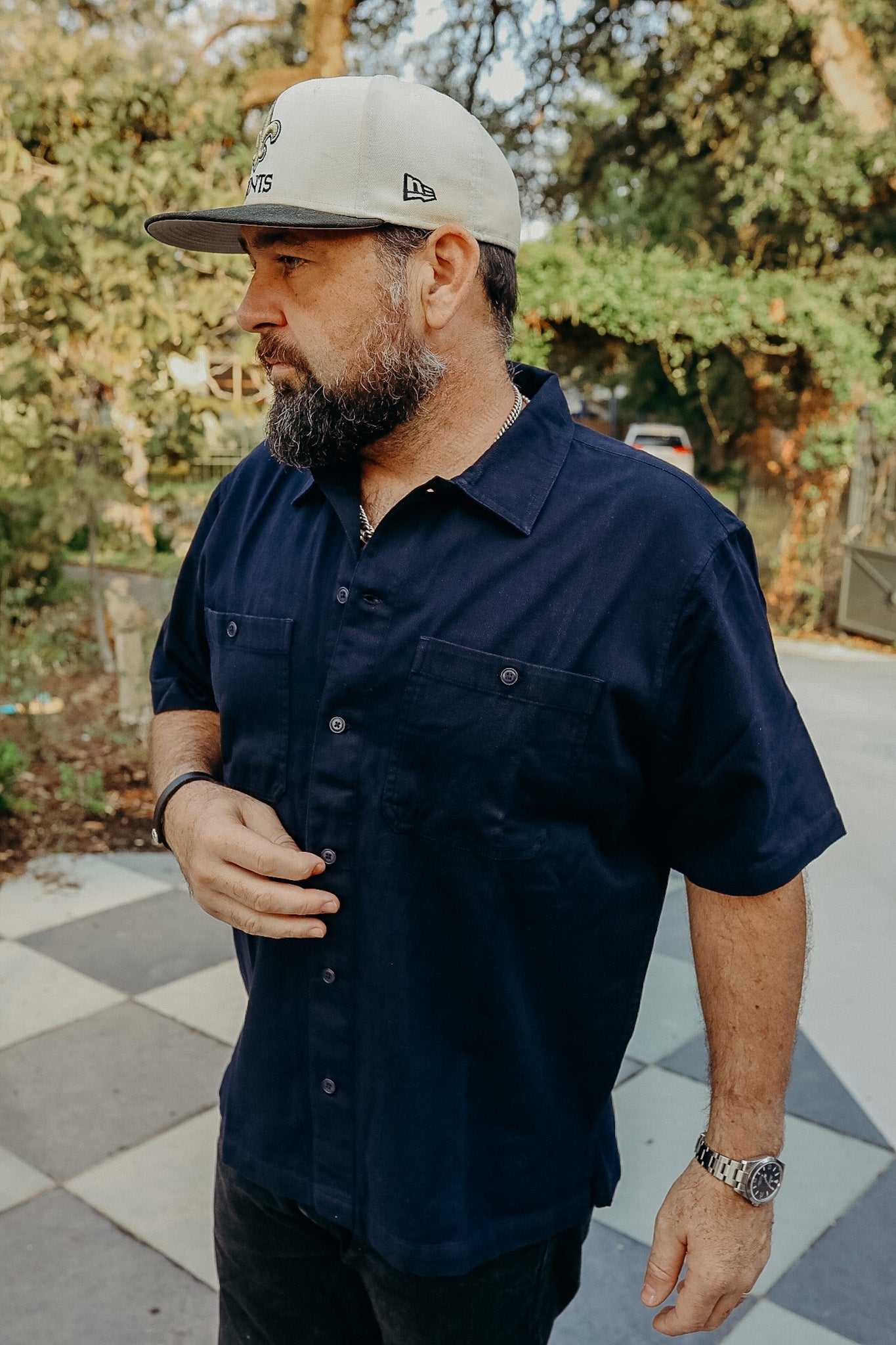 Short Sleeve Work Shirt- Midnight Twill