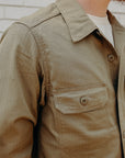 9oz Herringbone Military Shirt - Beige IHSH-385-BEI