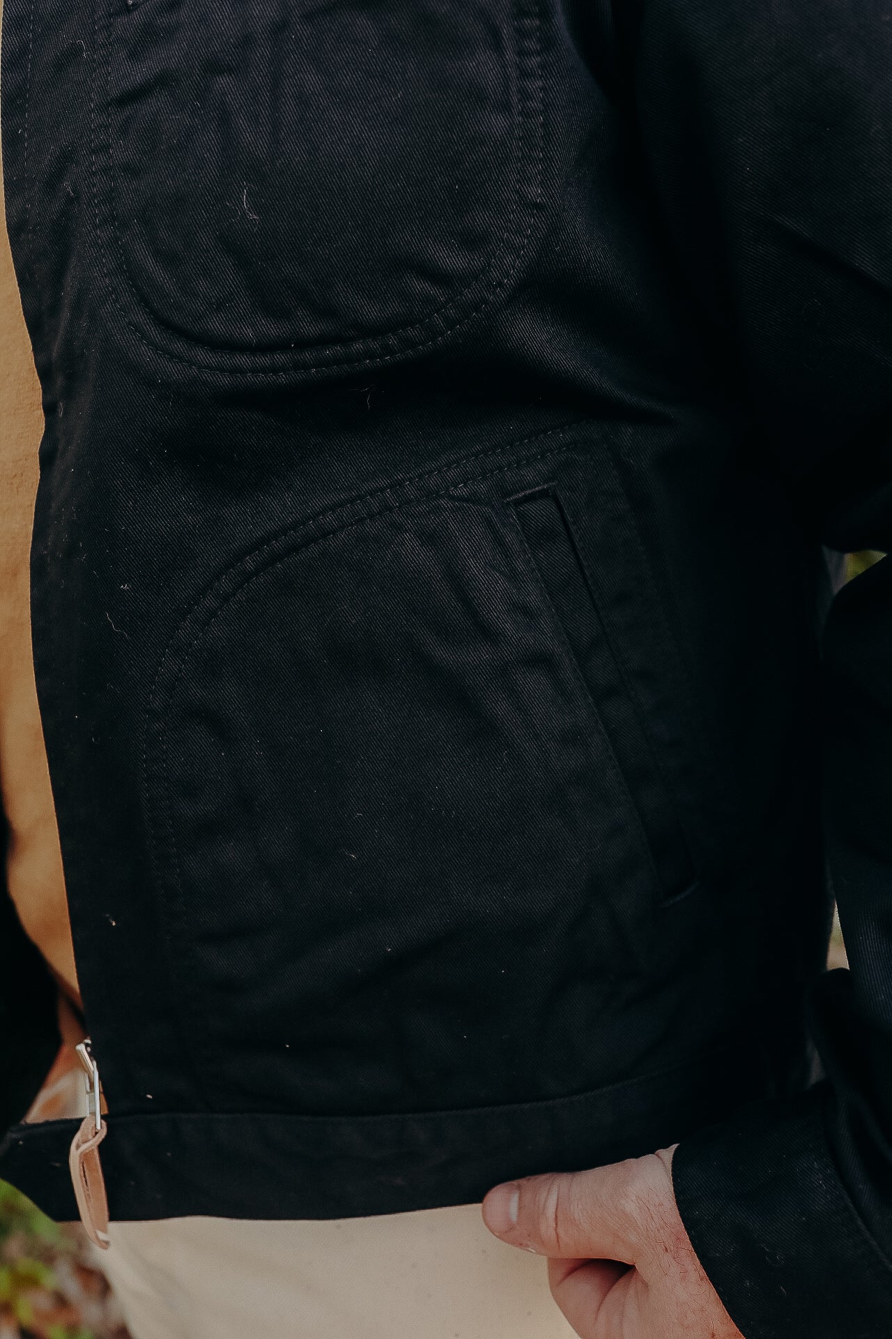 12oz Kurashikizome® Twill Work Jacket - Black IHJ-144-BLK