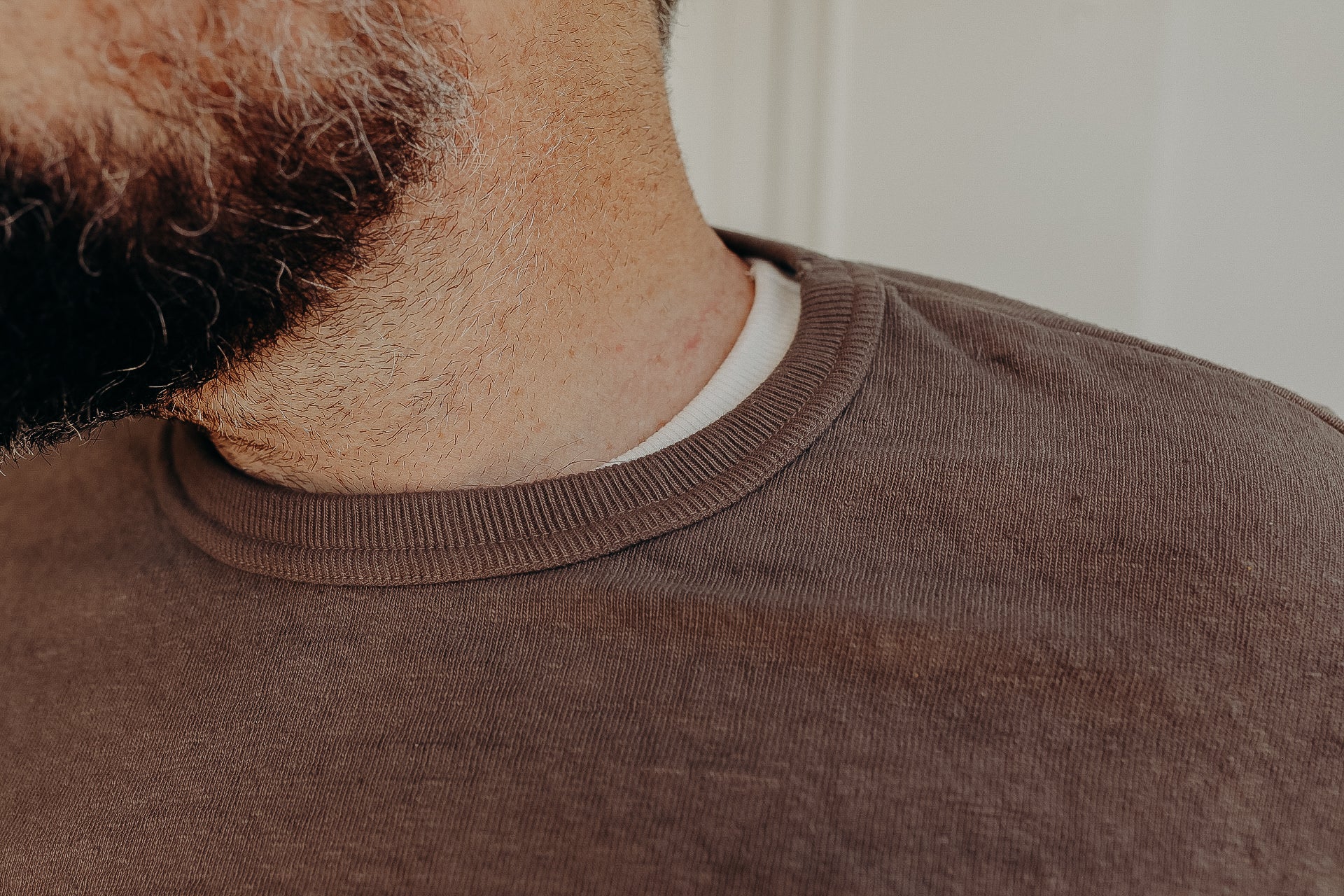 No.8 SLUB NEP SHORT SLEEVE T-SHIRT -Coffee