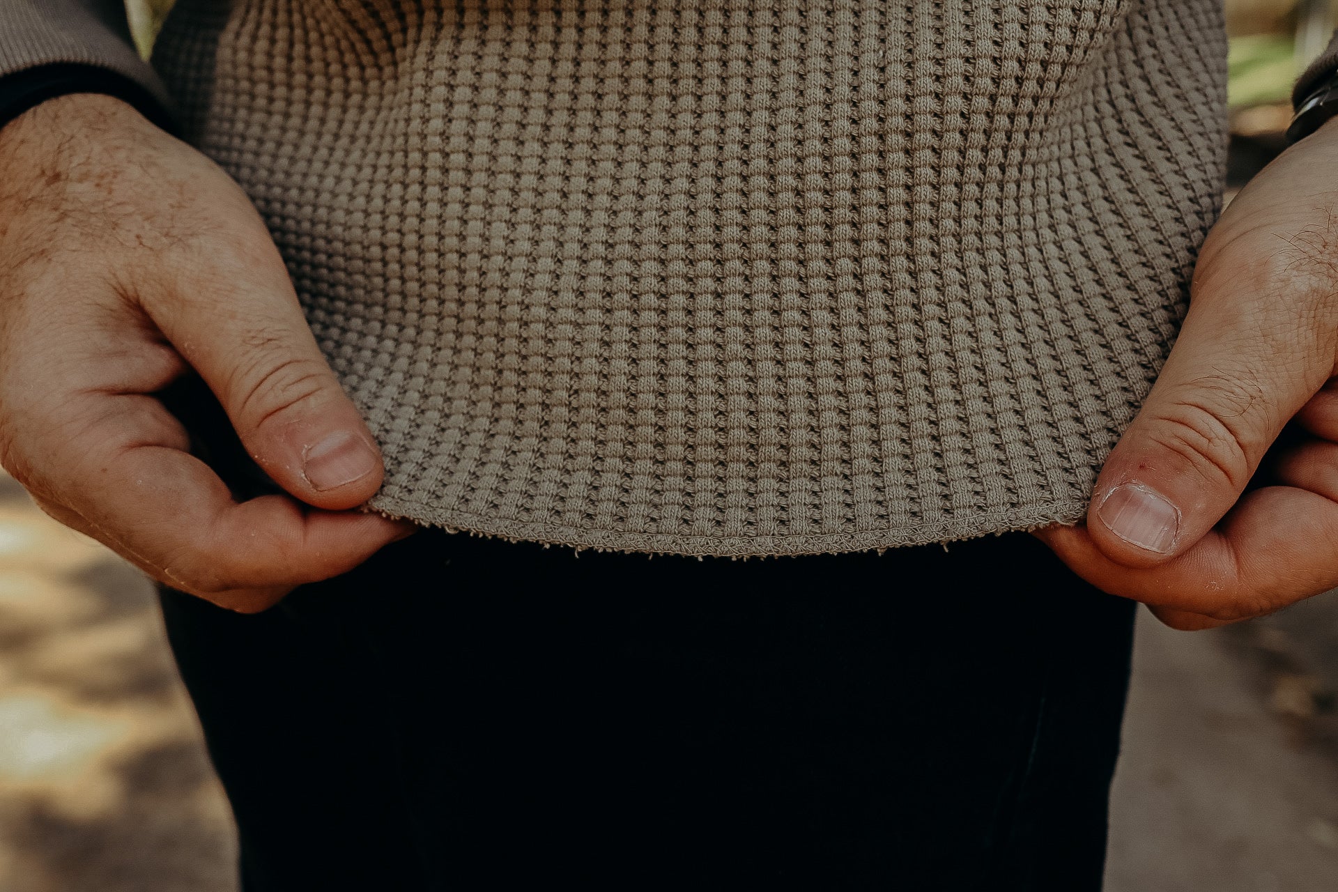 Big Waffle Thermal- Beige
