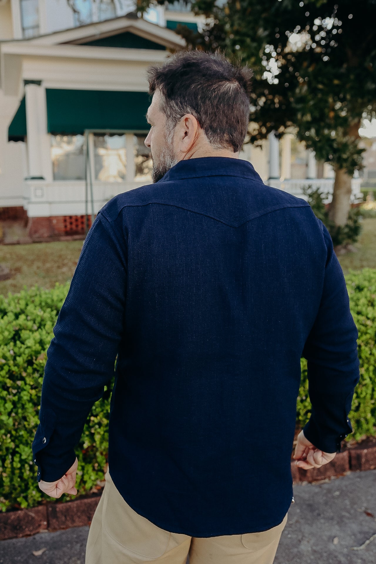 5oz Selvedge Dobby Cloth Western Shirt - Indigo IHSH-413-IND