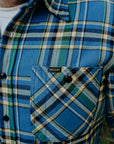 Ultra Heavy Flannel-Tartan Check Work Shirt - Blue
