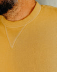 Crew Neck Sweatshirt, Brushed Lining Yellow