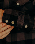 Block Check Flannel Western Shirt Grey/Black