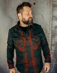 EXTRA HEAVY FLANNEL SHIRT- Green and red