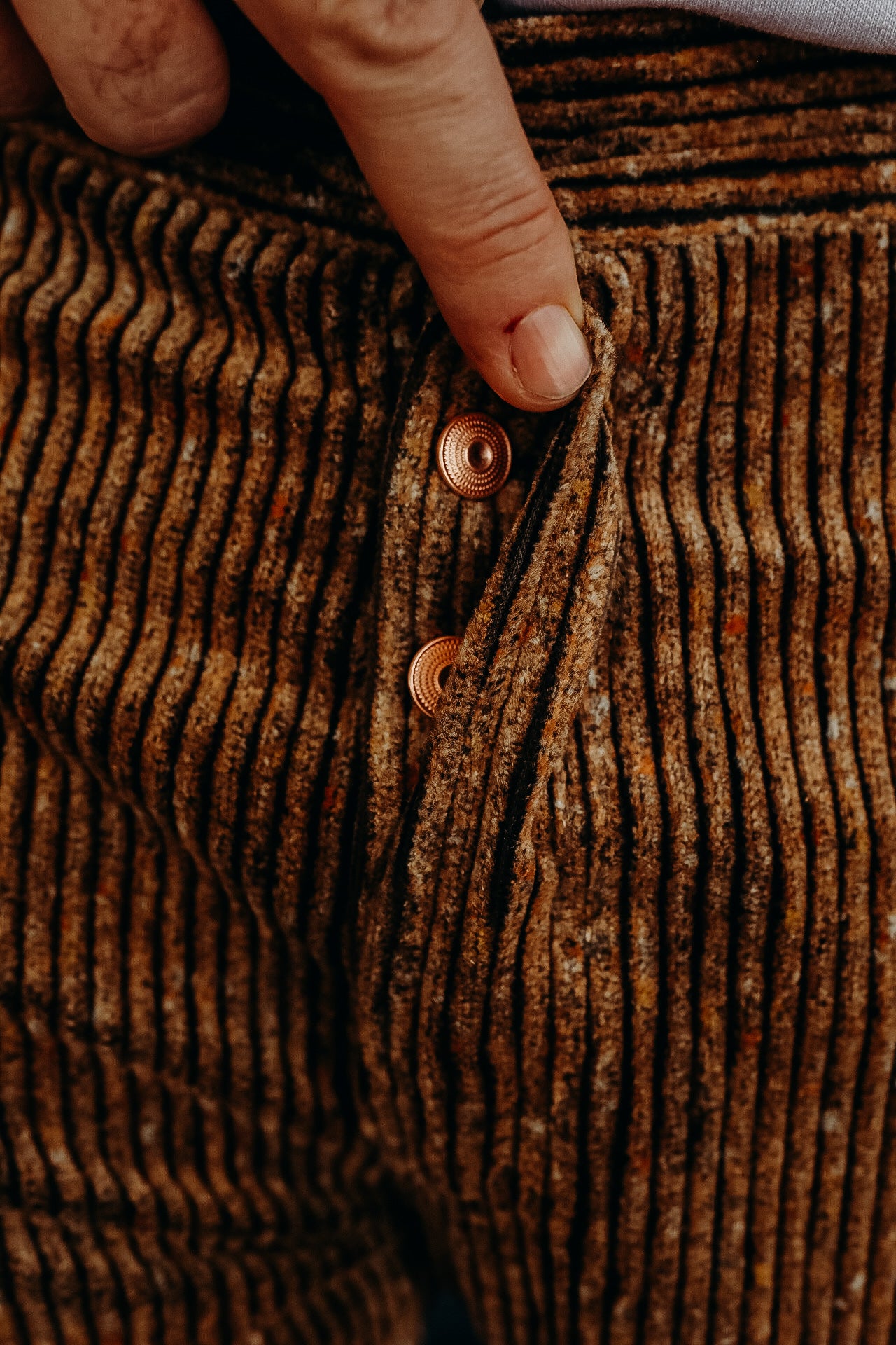 Italian Donegal Corduroy 5-pocket - Rolling Sand