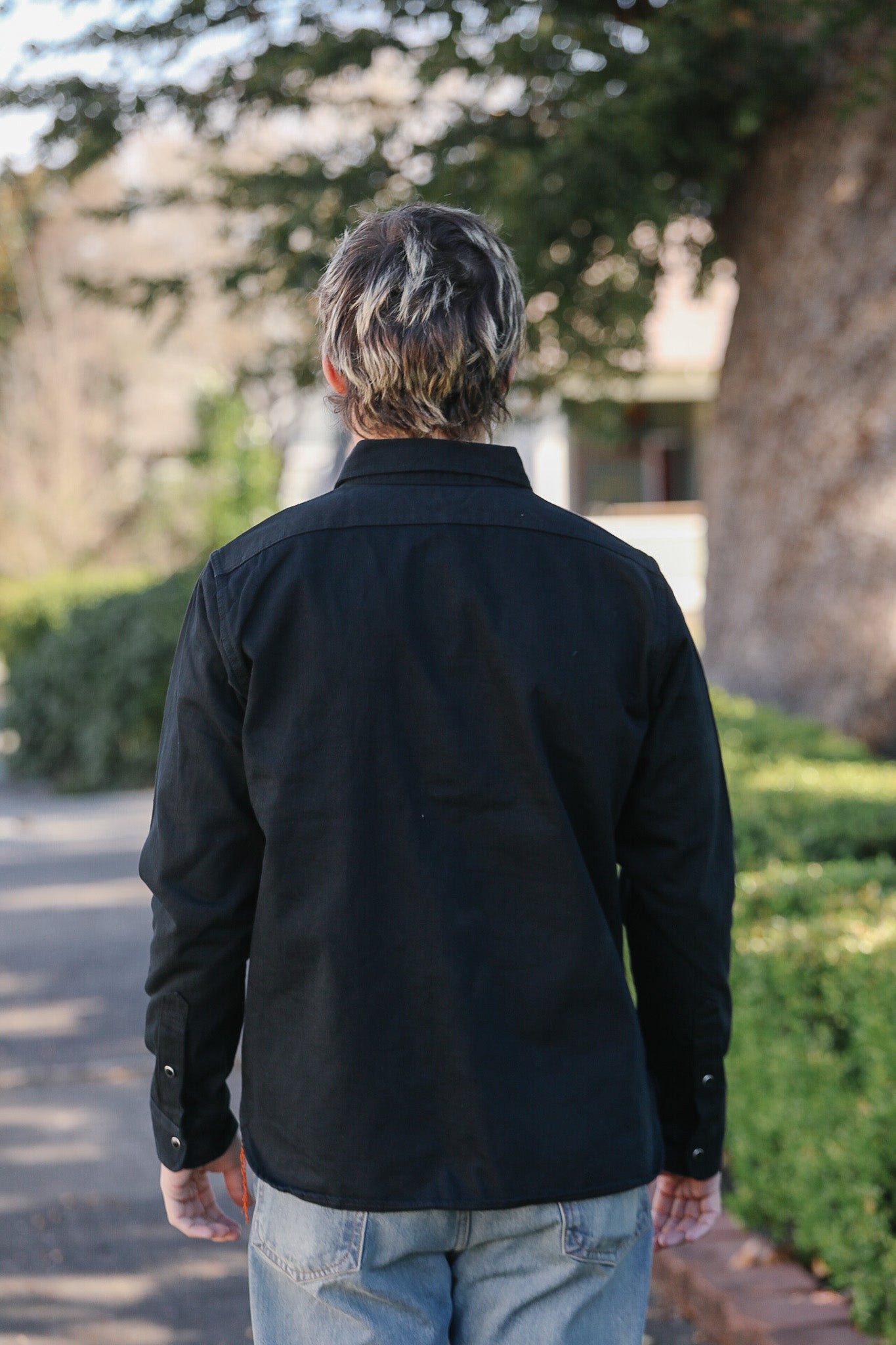 black dress shirt and jeans Parker Coated Sonas Denim 039;t previously been available in a custom fit or design due to the bulk production required for the washing process What To Wear With A
