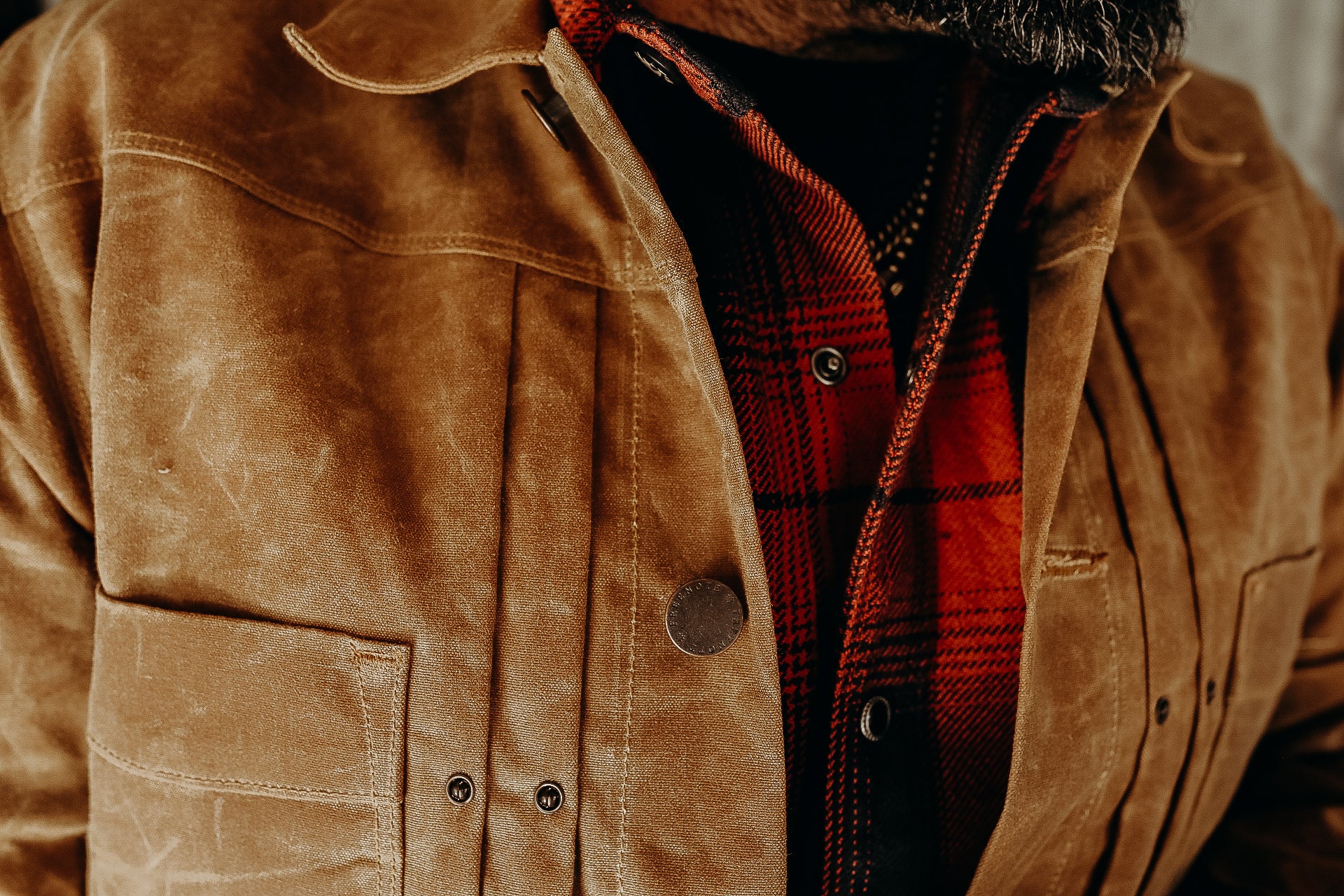 Riders Jacket Waxed Canvas Rust