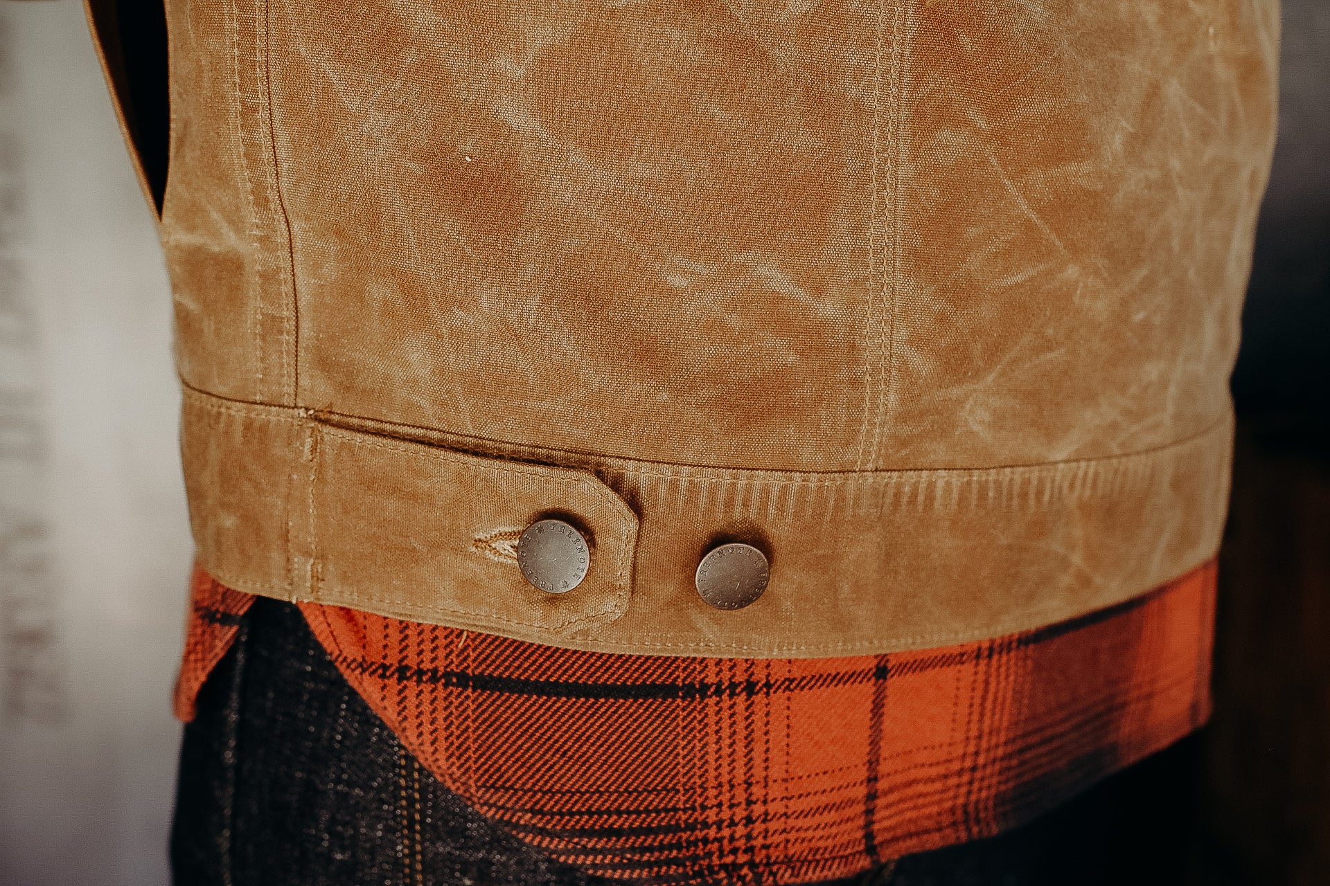 Riders Jacket Waxed Canvas Rust