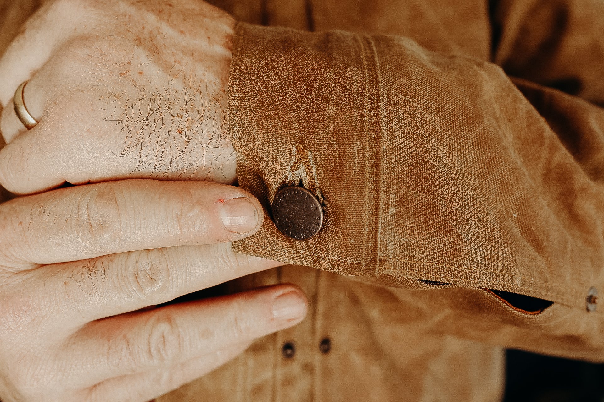 Riders Jacket Waxed Canvas Rust