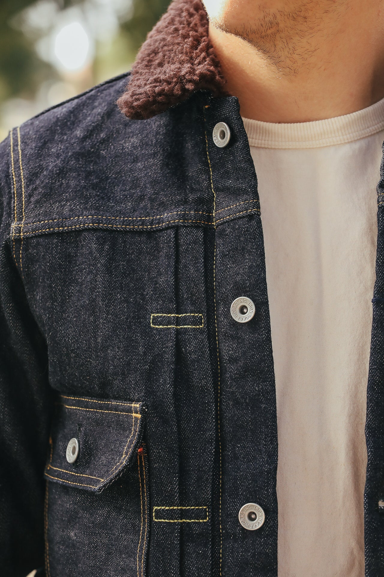 IHJ-151-IND 16oz Selvedge Denim Fleece Lined Type II - Indigo