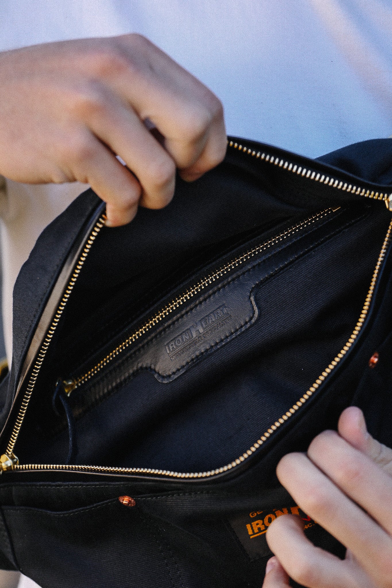 IHE-53-NAV Iron Heart 12oz Whipcord Waist Bag - Navy