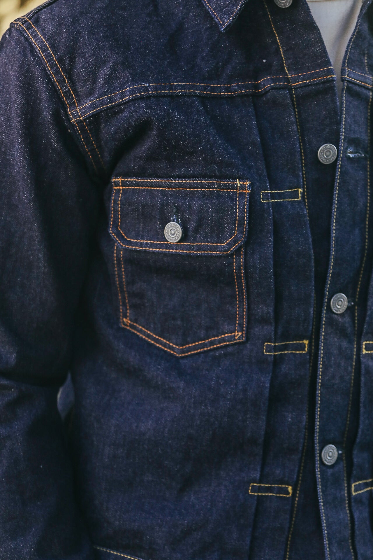 FN-OJ-D002 The Flat Head 14.5oz 50's Type II Denim Jacket- Indigo